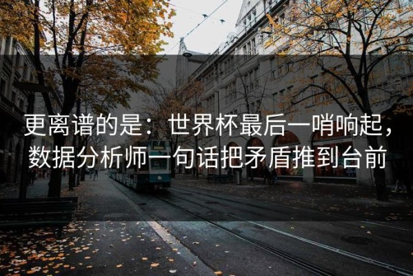更离谱的是：世界杯最后一哨响起，数据分析师一句话把矛盾推到台前