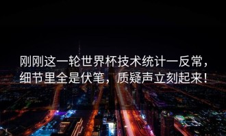 刚刚这一轮世界杯技术统计一反常，细节里全是伏笔，质疑声立刻起来！