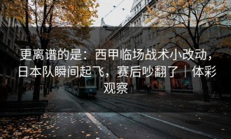 更离谱的是：西甲临场战术小改动，日本队瞬间起飞，赛后吵翻了｜体彩观察