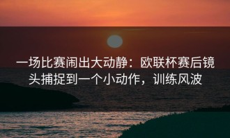 一场比赛闹出大动静：欧联杯赛后镜头捕捉到一个小动作，训练风波