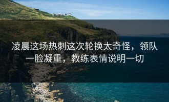 凌晨这场热刺这次轮换太奇怪，领队一脸凝重，教练表情说明一切