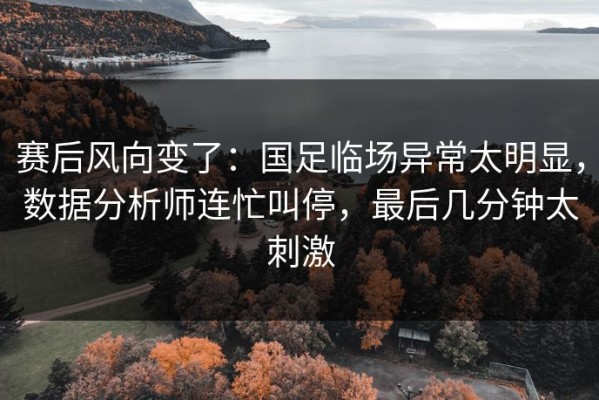 赛后风向变了：国足临场异常太明显，数据分析师连忙叫停，最后几分钟太刺激